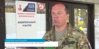 Четко по-военному на своем участке проголосовал командир «БАРС-Брянск» Сергей Антошин - Газета Верный путь